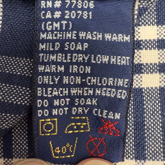 VTG Men's TOMMY‎ HILFIGER Oversized Plaid Oxford Long Sleeve Shirt | Size M - Picture 11 of 11